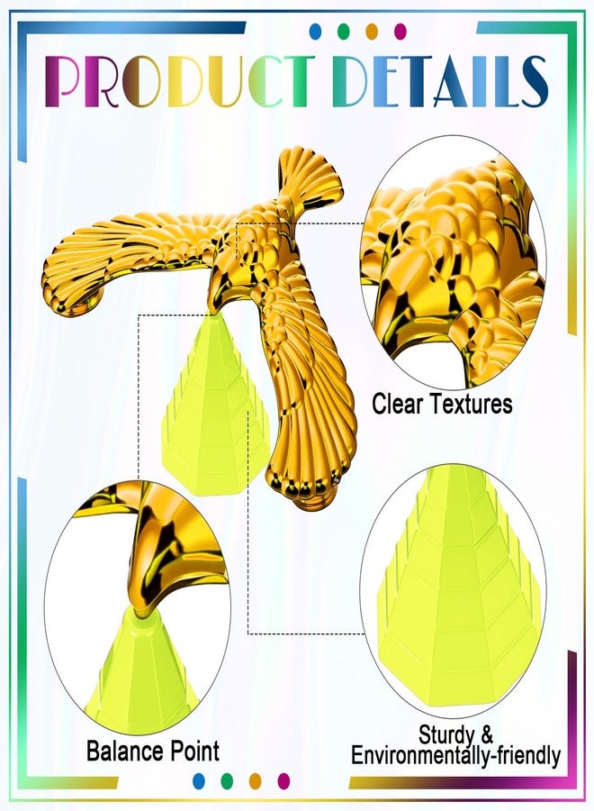 Civaner 24 Pcs Balance Bird Gravity Bird with Pyramid Combination Set Nostalgic Eagle Science Physics Toys for Kids Children Teacher Fine Motor Training Desk Toys Back to School Classroom Prizes Gift - Image 3